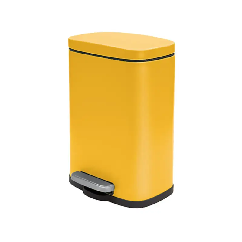 Spirella Pedaalemmer Venice - Safraan Geel - 5l - Metaal -21x30cm Topkwaliteit