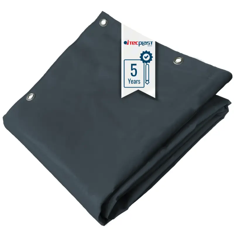 Aanbieding Tecplast Zichtbreeknet Dekzeil Antracietgrijs 3x5 M Lp506bv - Pvc Afdekzeil
