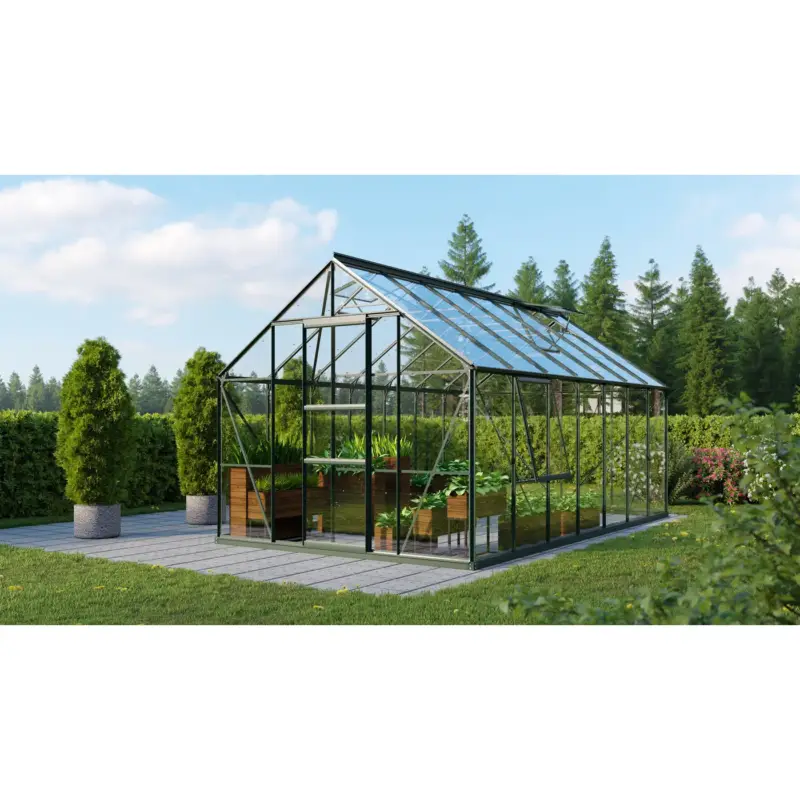Vitavia Tuinkas Meridian 1 11500 - Veiligheidsglas 3mm - Smaragd - 257x445x232cm Dagaanbieding