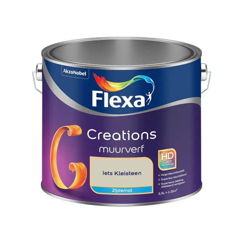 Aanbieding Flexa - Creations Muurverf Zijdemat - Iets Kleisteen - Meng - 2.5 L