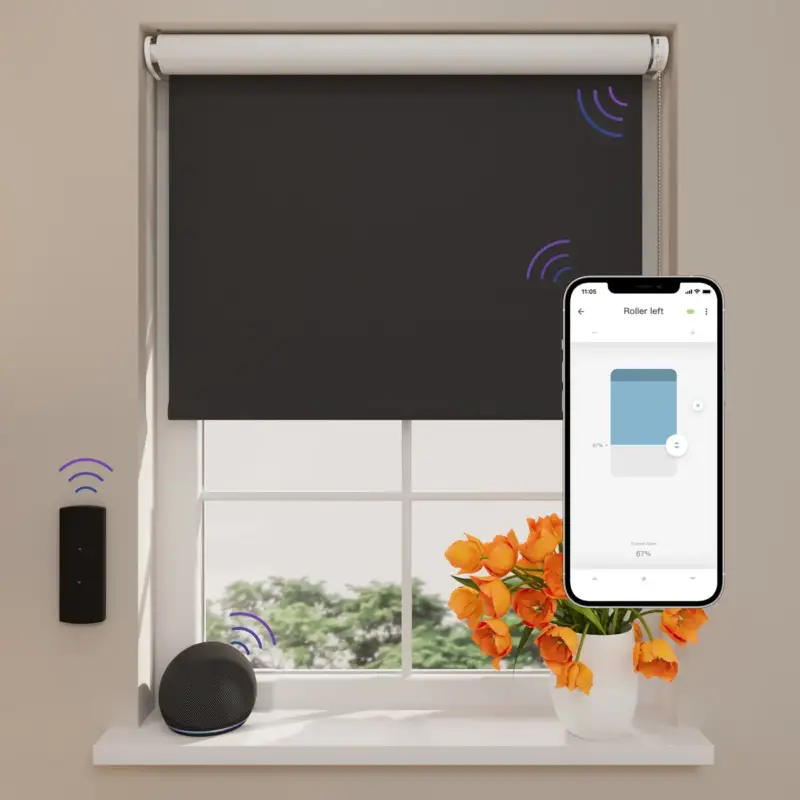 Aanbieding Dtch Elektrisch Rolgordijn Easy Verduisterend - Black - 60 X 190 Cm - Cmd-02-p