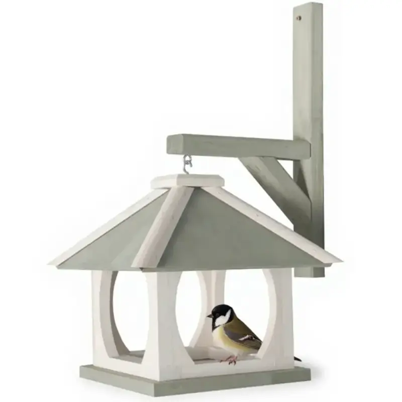 Tuintoppers Vogelvoederhuis Hangend Met Hang Plankje - Grey Moss Budget