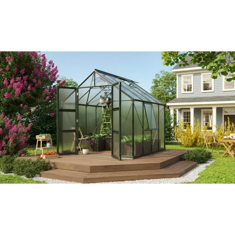 Vitavia Tuinkas Olymp 6700 - Polycarbonaat 4mm - Smaragd - 257x263x254cm Topkwaliteit
