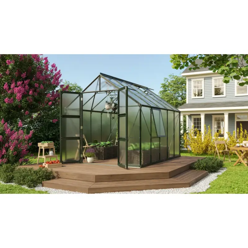 Vitavia Tuinkas Olymp 8300 - Polycarbonaat 4mm - Smaragd - 257x325x254cm Budget