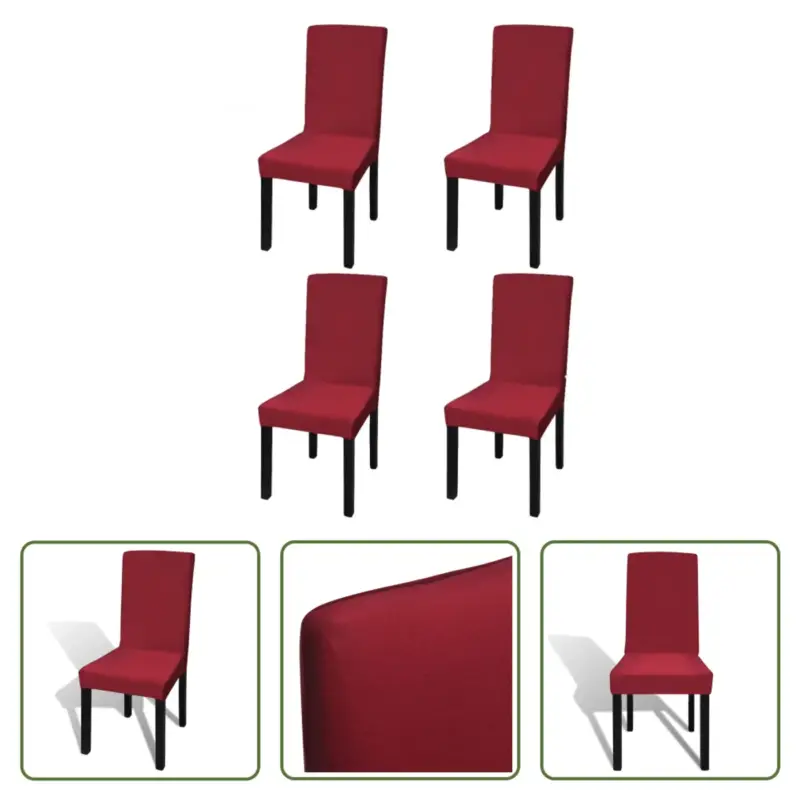 vidaXL Stoelhoes 1 - H55cm - Stretchstof - Bordeaux Bulkbestelling