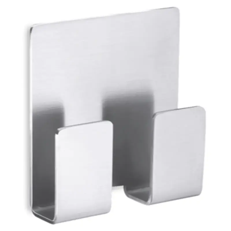 Zack Handdoekhaak Appeso Dubbel - Staal - Zelfklevend - 8,5x13,8x2cm Wereldwijde Verzending