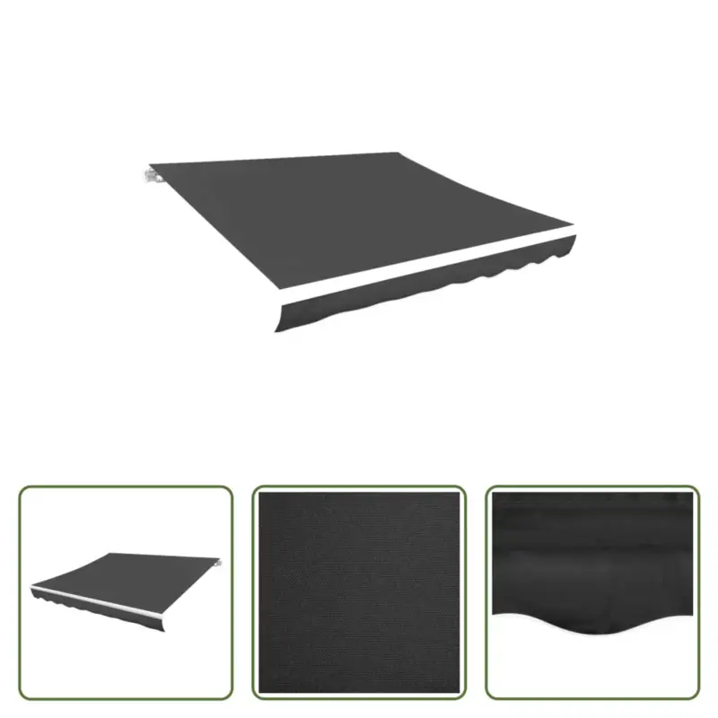 vidaXL Zonneschermdoek - Luifelframe - 480 x 295 cm - Antraciet Merkproduct