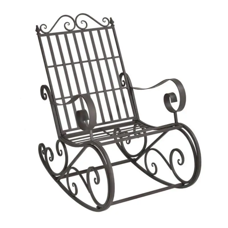 Voordeelprijs Helloshop26 Schommelstoel 92 X 59 X 90cm Donker Groen Met Lichte Grijze Patina 03_000