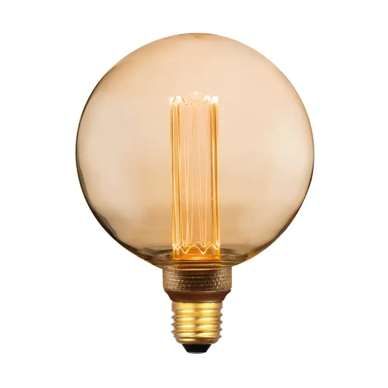 Actieprijs EGLO Ledfilamentlamp Globe - Amber - D12,5cm - Dimbaar - Warm Wit - E27 - 9W