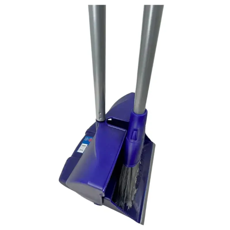 Synx Tools stoffer en blik set van 2 Lange steel 95 cm Blauw Kunststof- Schoonmaak artikelen -Bezem Gecertificeerd