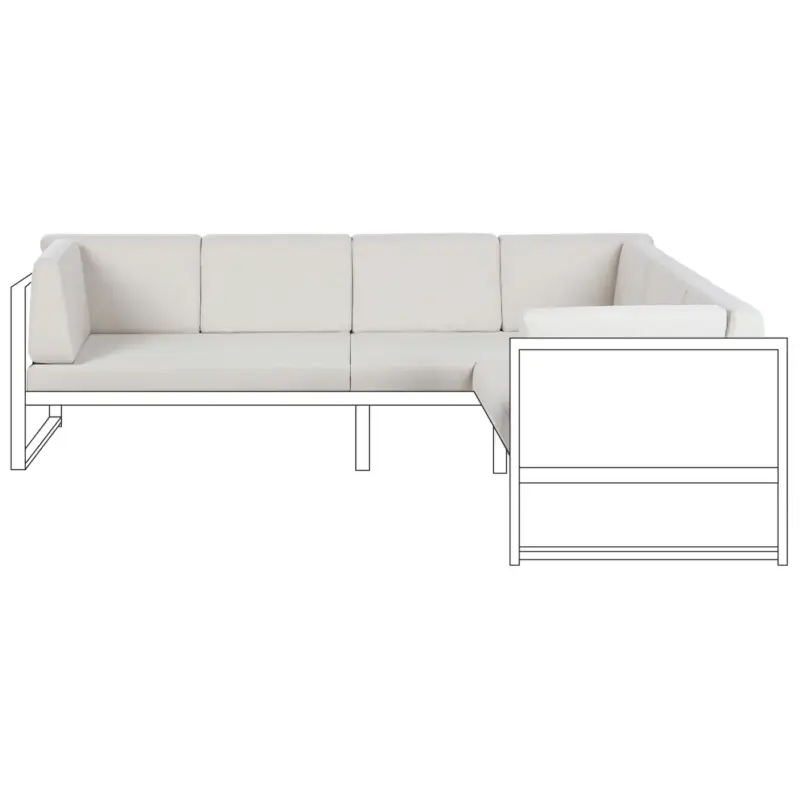 Beliani Set Tuinkussenhoezen Castella Wit 74x118x8 Cm Koop Vandaag