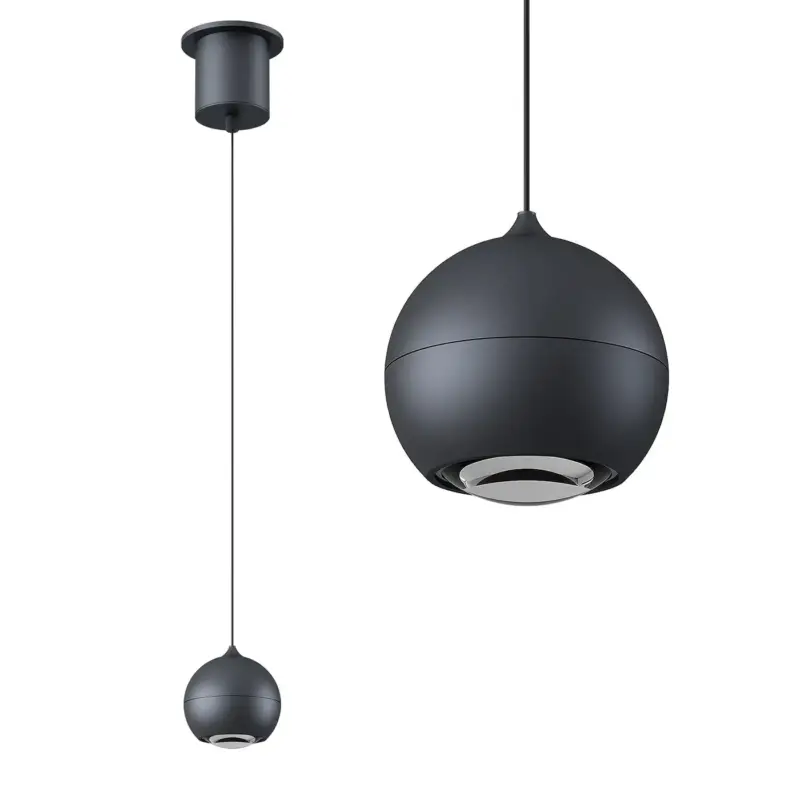 Artdelight Hanglamp Miami 1 Lichts Ø 10cm Comfortlift Zwart Trendy