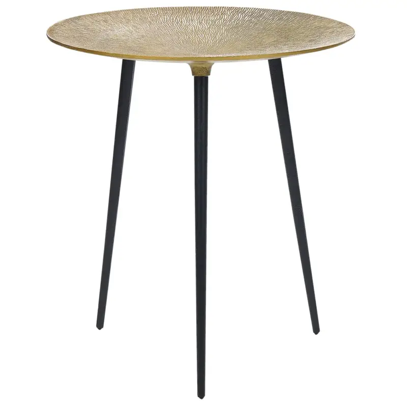 Alleen Vandaag Beliani Bijzettafel Waipu Goud Zwart 45x45x50 Cm