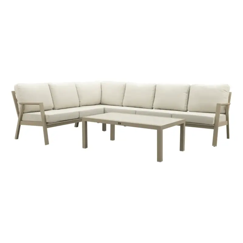 Viento/atlanta Hoek Loungeset (4-delig) - Latte Finale Uitverkoop