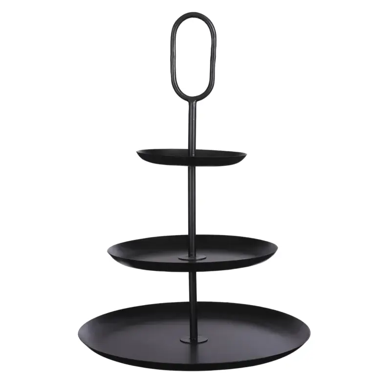 Wereldwijde Verzending Mica Decorations Rama Etagere Zwart - H55xd38cm