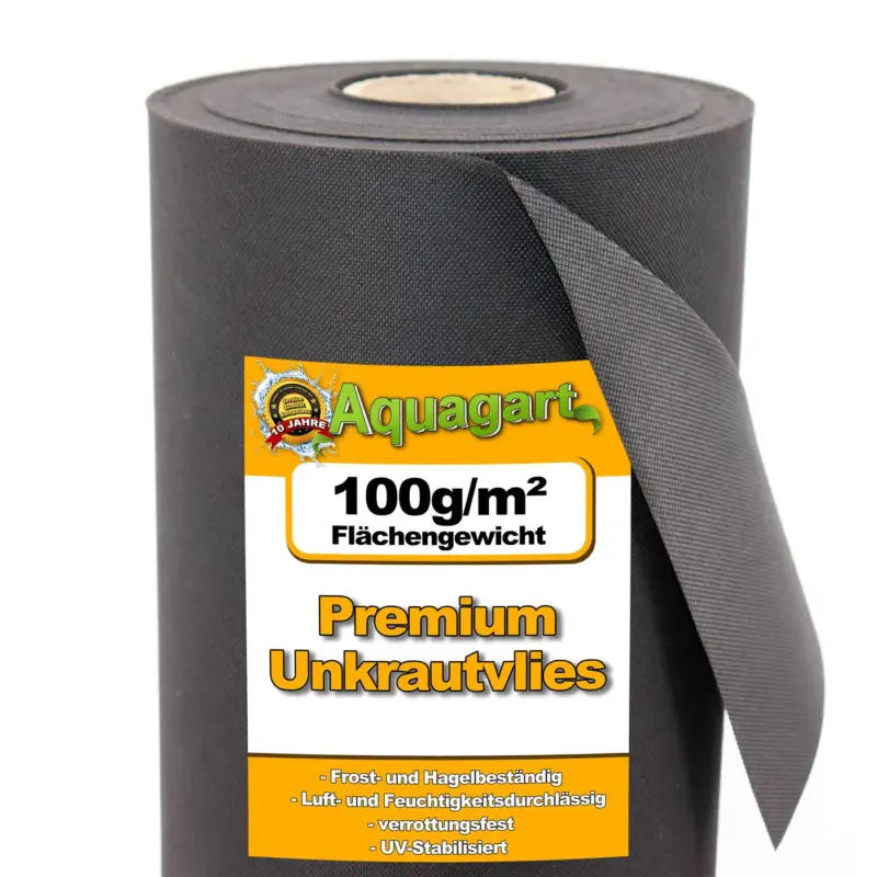 Aquagart Onkruidvlies 280m² 100g/m² 1,6m Breed Mulchvlies Tuinvlies Groothandel