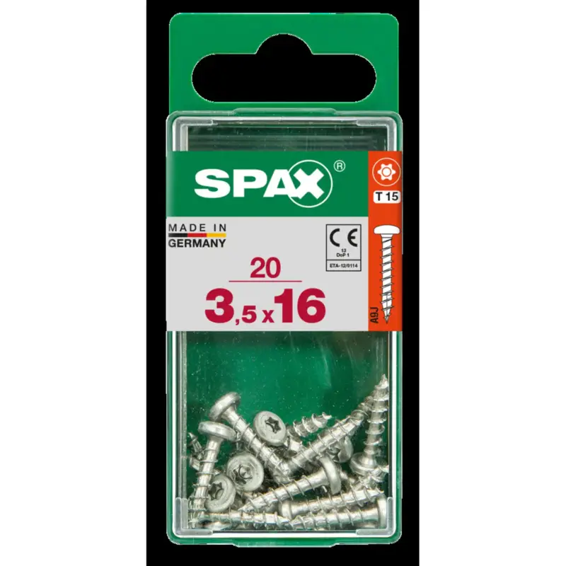 Actieprijs Spax Universele Schroef Staal Ronde Kop Torx T20 - 3,5x16mm - 20 stuks