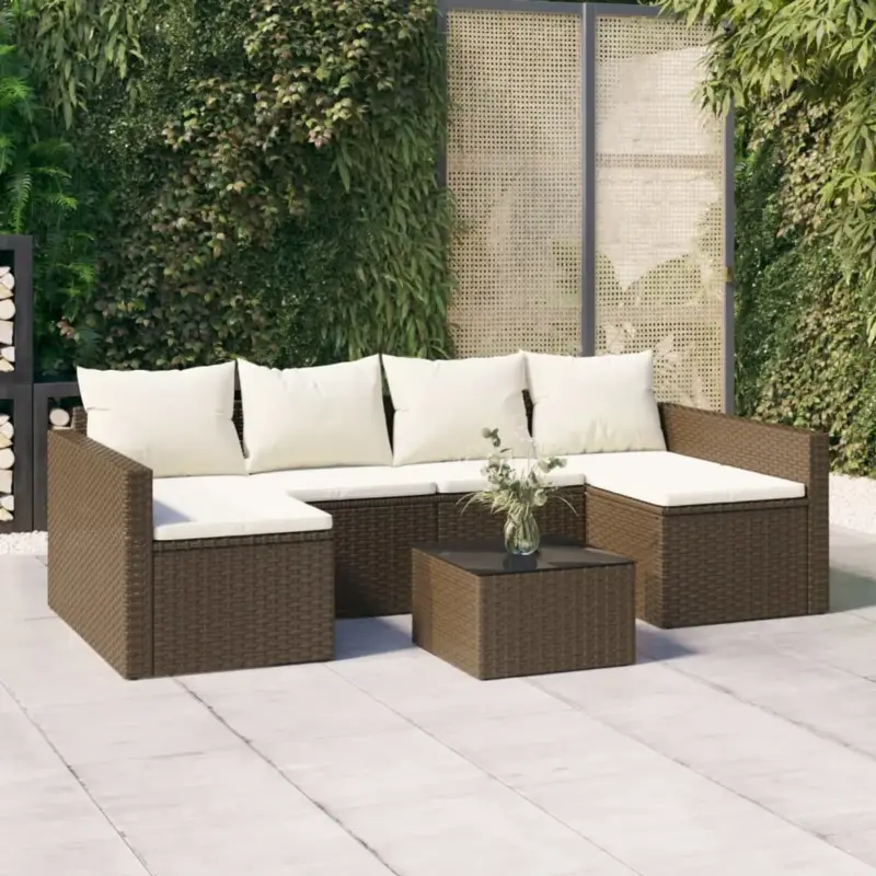 vidaXL Loungeset U-vorm poly rattan bruin - Loungeset - Tuinset Bulkbestelling
