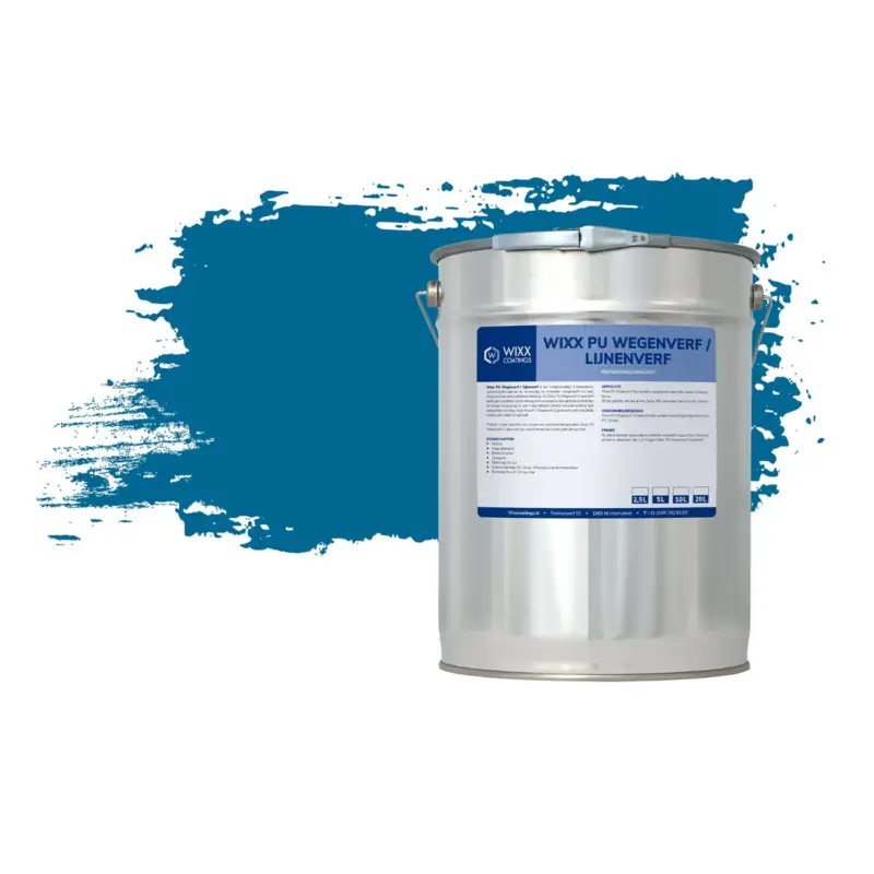 Wixx Pu Wegenverf Lijnenverf - Ral 5017 - Verkeersblauw - 20l Premium