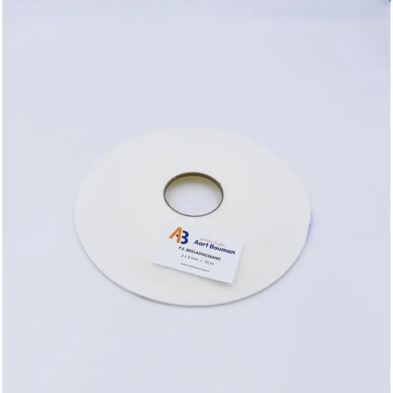 Aart Bouman Glasband 6 x 3mm wit - rol 25m Tijdelijk Beschikbaar