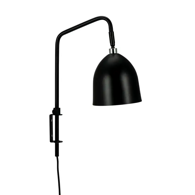 Voordeelprijs Dyberg Larsen Wandlamp Easton Zwart Ø15cm E27