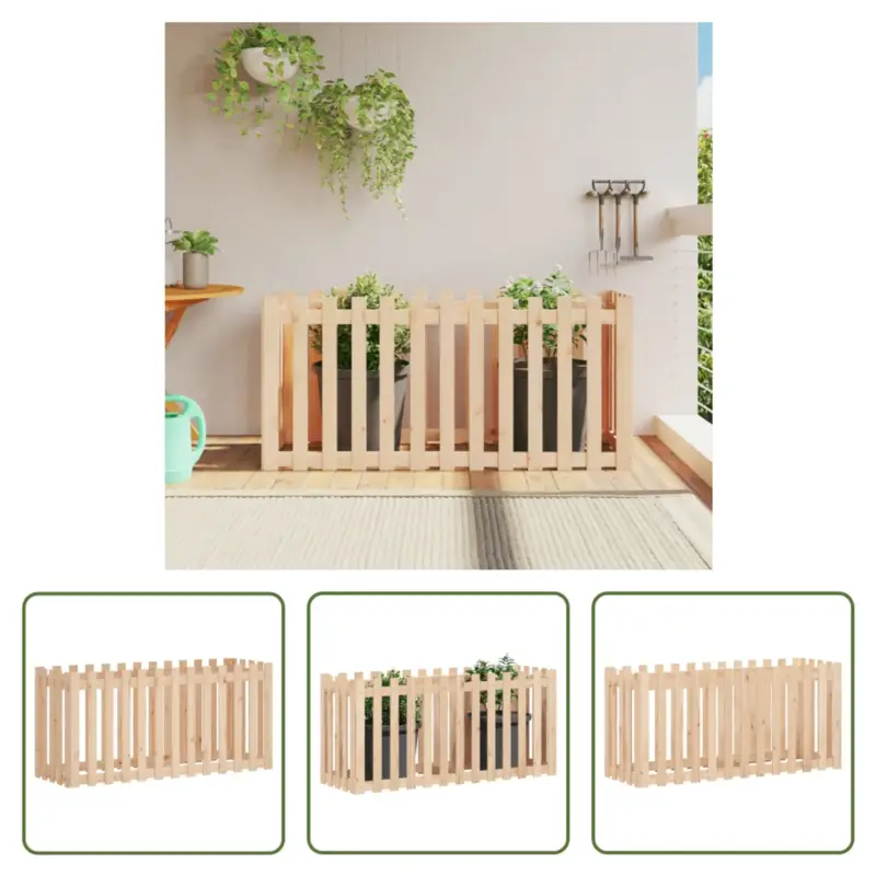 vidaXL Verhoogde plantenbak Grenenhout - 150x50x70 cm - Veelzijdige functie Goedkoop