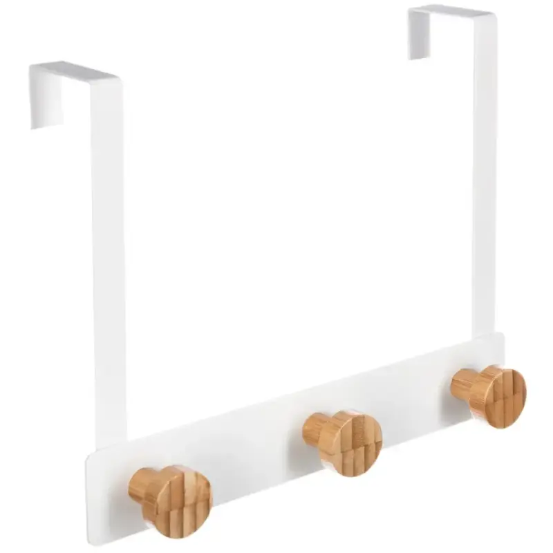 5five Deur Kapstok - Wit - 3-haaks - B25 X H20 Cm Direct Beschikbaar