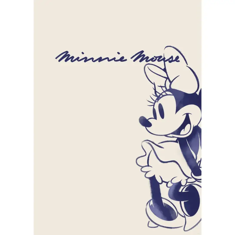 Alleen Vandaag Komar Poster Minnie Dancing - 50x70 cm - Blauw