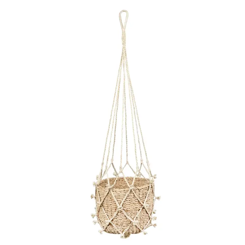 Veilige Betaling Natural Living Plantenhanger Met Zeegras Pot - H110 Cm - D25 Cm