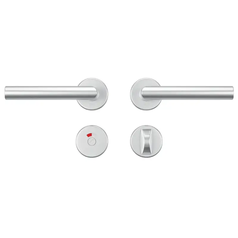 Ambachtelijk Axa - Deurbeslagset Binnendeur - Klik Milan Geveerd - Aluminium - Toilet/badkamer