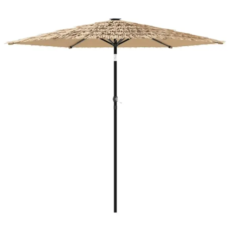vidaXL Parasol - Stof en Staal - Bruin - 223x223x213 cm Origineel