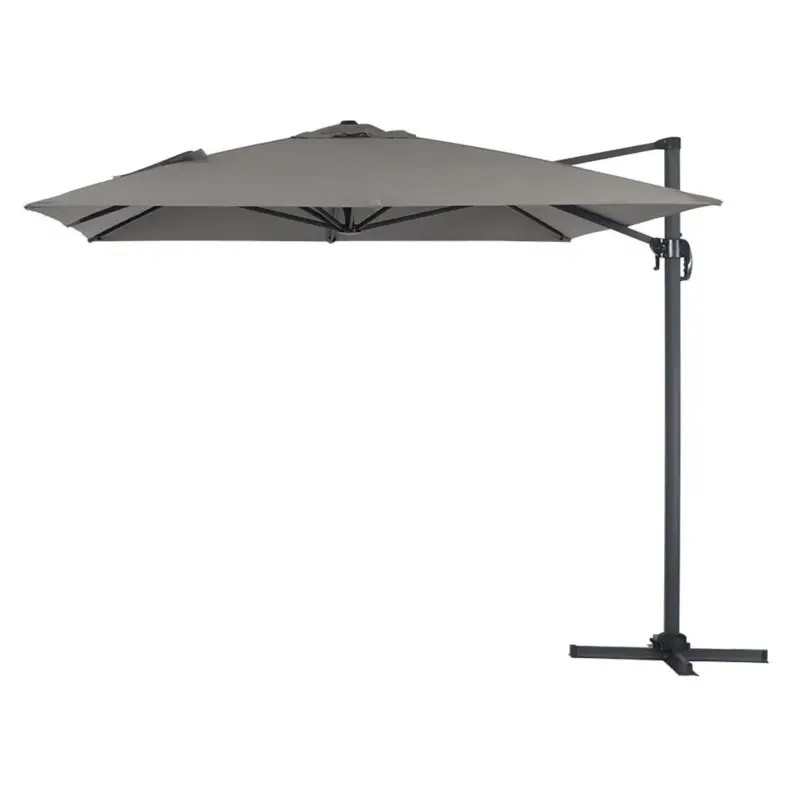 Uitverkoop H&j - Parasol Vrijhangend Tuin Zweefparasol -sun 4 - 3 X 4 M - Grijs