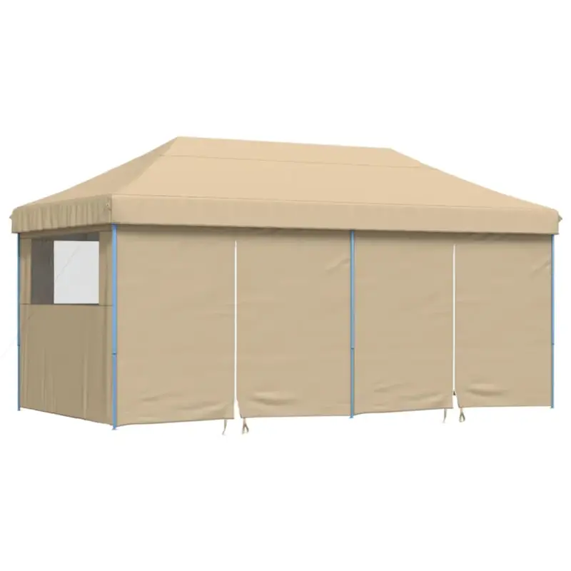 vidaXL Partytent - Inklapbaar met 4 Zijwanden - Beige Beste Prijs