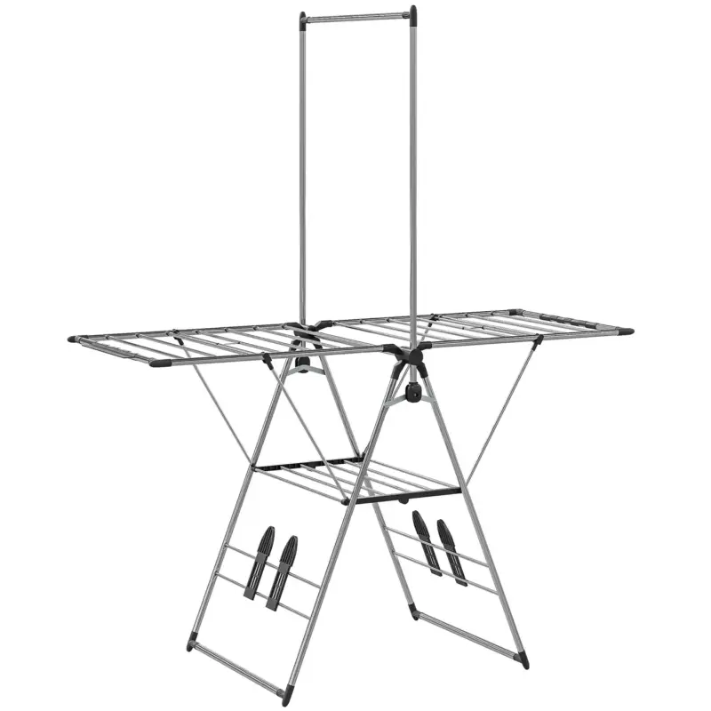 Modern 4goodz Opvouwbaar Wasrek Met Verstelbare Zijdelen En Schoenhouders