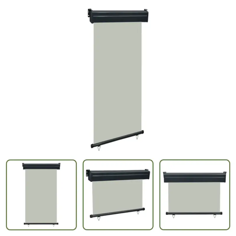 Trendy vidaXL Zonnescherm Verticaal - 100 x 250 cm - Grijs - UV- en scheurbestendig