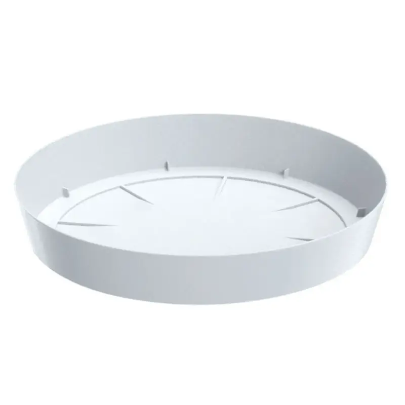 Ambachtelijk Opvangschaal/onderschaal Plantenpot - Wit - Dia 23 Cm