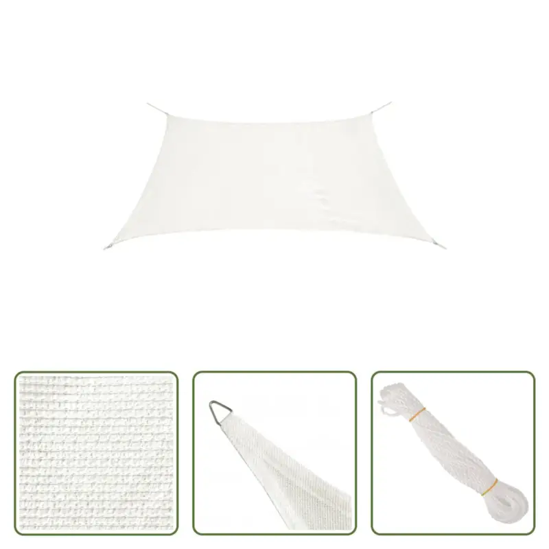 vidaXL Zonnescherm HDPE 4 x 6 m - Wit - Rechthoekig 90% UV Bescherming Superprijs