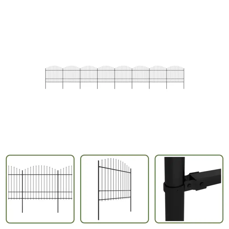 vidaXL Tuinhek - Staal - 13.6m lengte - Veilig en onderhoudsvrij Voordeelprijs