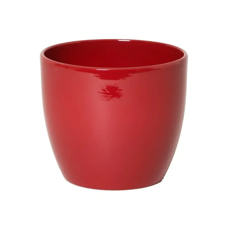 Betaalbaar Floran Plantenpot - Wijnrood - Glanzend - Keramiek - 15 X 13 Cm