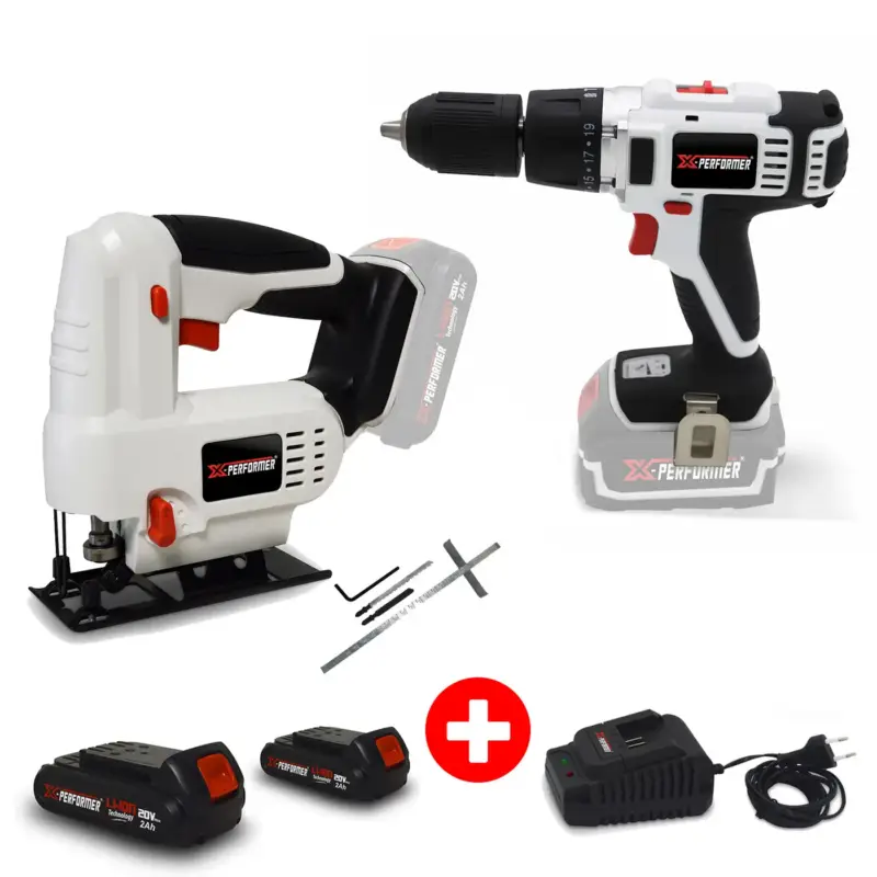 20v Boormachine Xp2cid20li + Decoupeerzaag Xpjs20li - Hout/staal + 2 X 2ah Accu's + Lader Lage Kosten