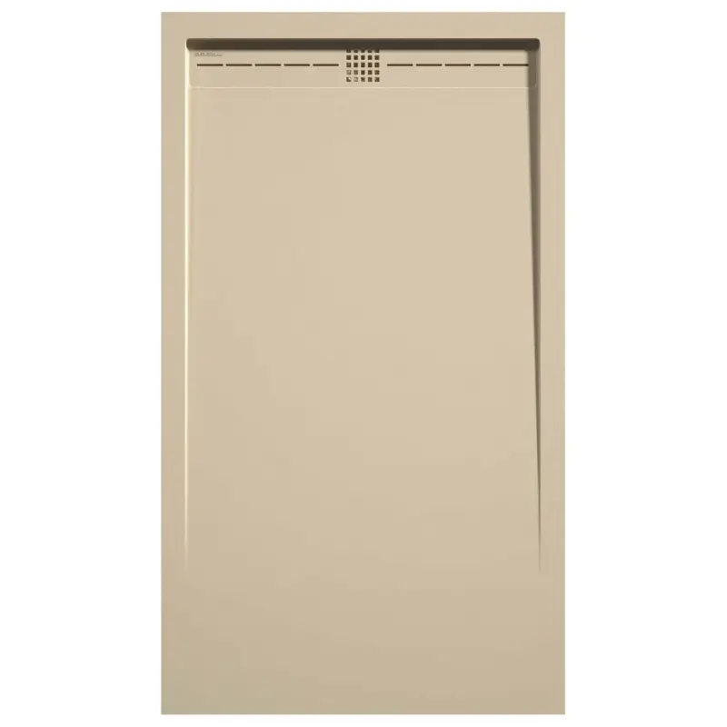 Weekendaanbieding Kroos Creme douchebak, afwerking gladde steen CACH, gekleurd rooster - 120 x 80 cm