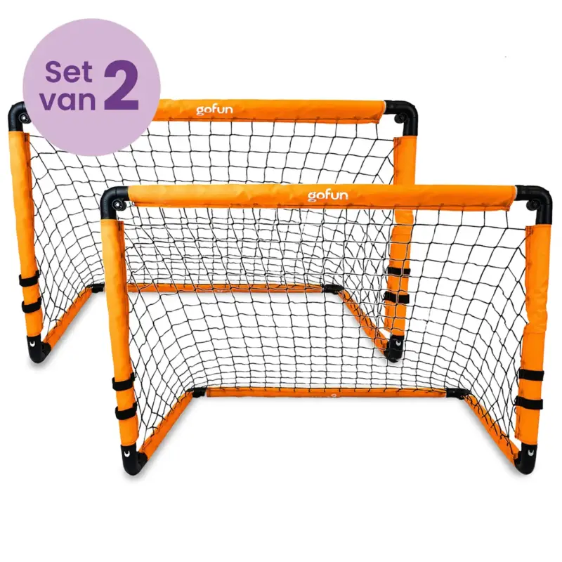 Veilige Betaling Gofun Voetbaldoel - Voetbaldoeltjes Set Van Twee - Voetbalgoal - Opvouwbaar - 90x60x60cm - Set Van 2