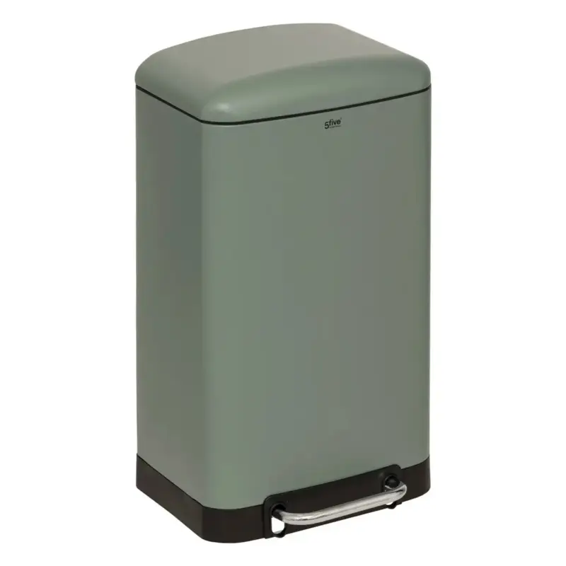 5five Prullenbak/pedaalemmer - Groen - Metaal - 30l - 34 X 61 Cm Betrouwbaar