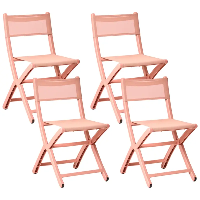 Beliani Set Van 4 Tuinstoelen Talca Rood 53x45x83 Cm Lage Prijs