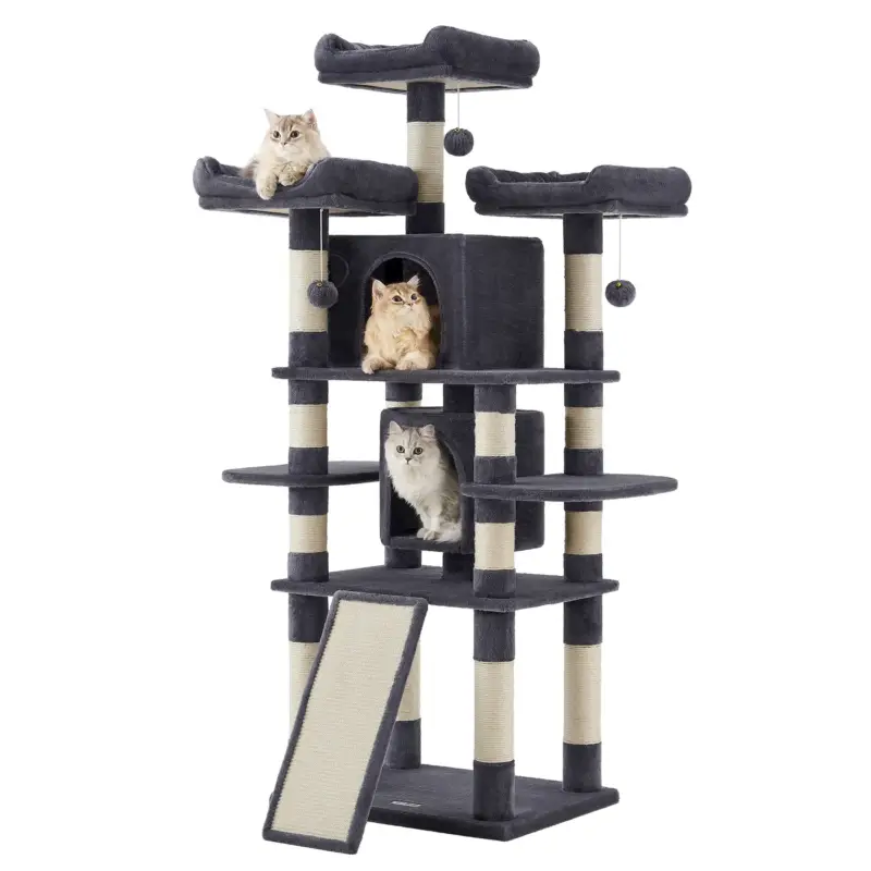 Acaza Krabpaal - Krabpaal Voor Grote Katten - Kattenboom - 172 Cm Hoog - Donkergrijs Beste Prijs