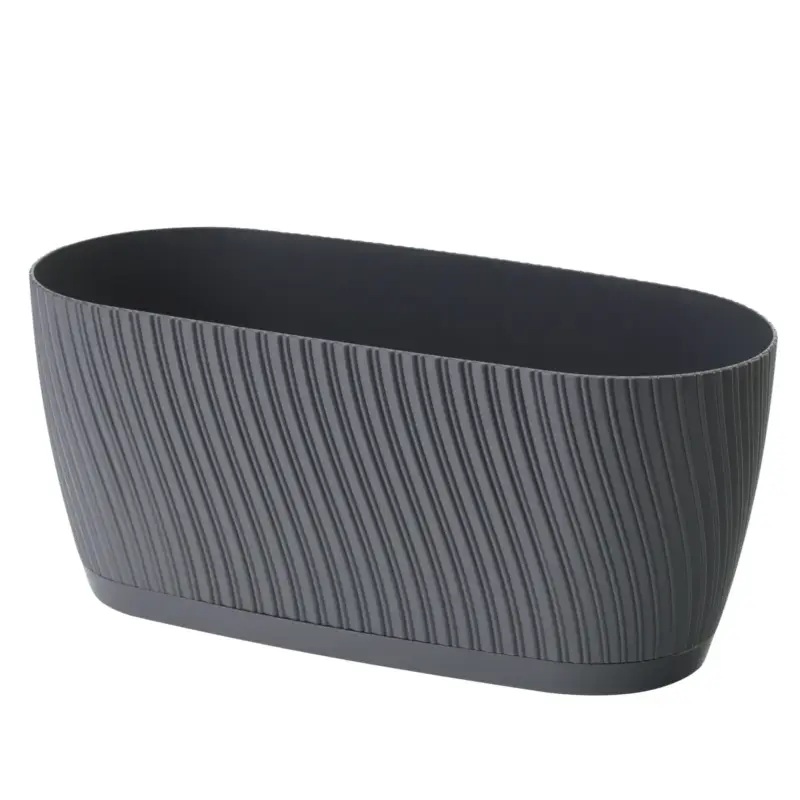 Weekendaanbieding Form Plastic Plantenbak - Kunststof - Antraciet - D27 X B12 X H12 Cm