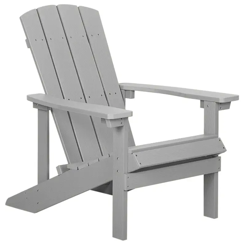 Beliani Tuinstoel Adirondack Grijs 88x75x88 Cm Nieuw