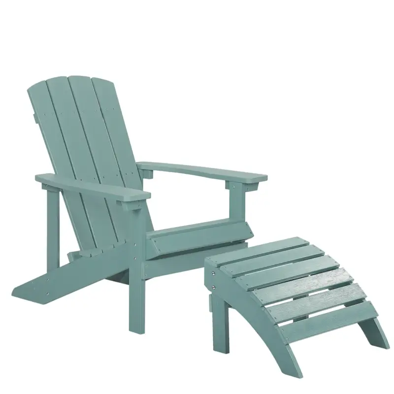 Beliani Tuinstoel Adirondack Blauw 88x75x88 Cm Flitsaanbieding