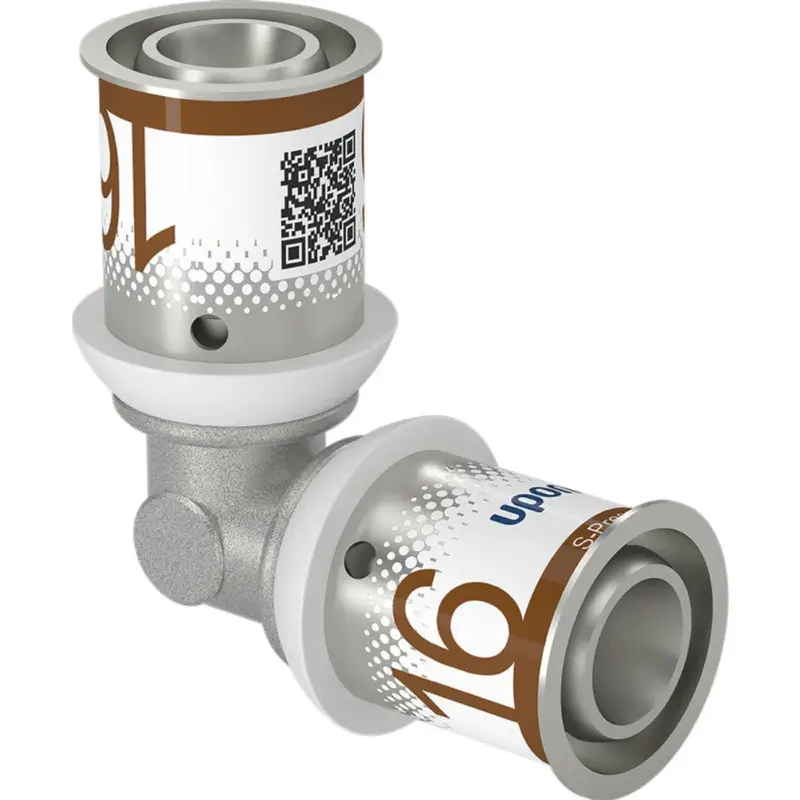 Uponor S-press Plus Persfitting Kniekoppeling 90° 16mm In De Mode