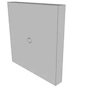 Ankerplaat 100 x 100 x 10 cm met gat Modern